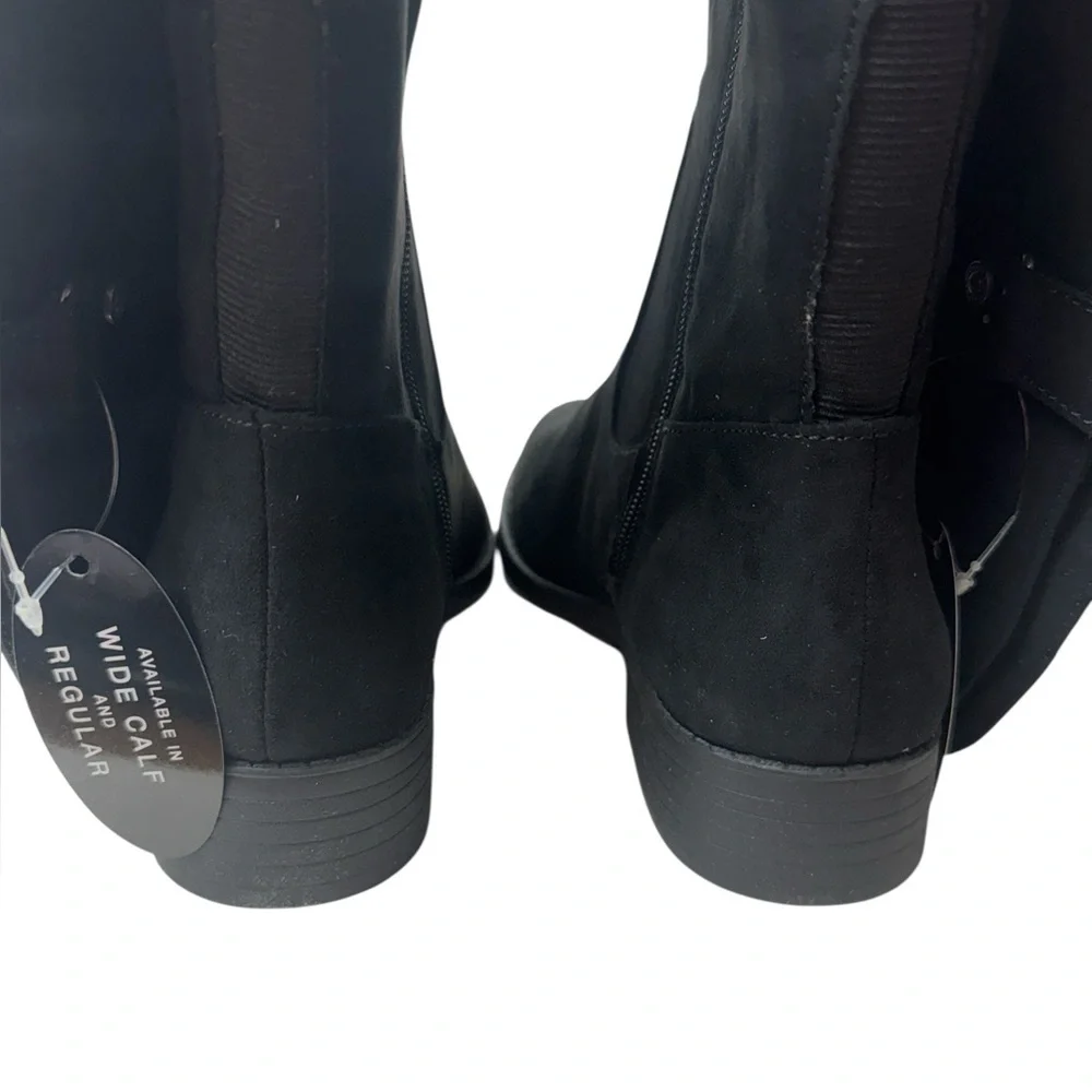 Sun + Stone Allicce Black Over The Knee Boots Wide Calf Size 7